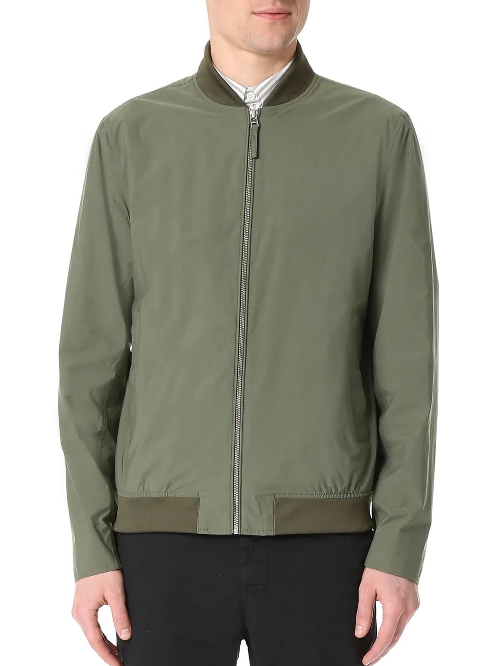 Norse Projects Ryan Crisp Cotton Bomber Jacket in green size S
